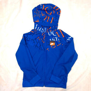 Nike | Boy's windbreaker jacket size small. Blue/orange just do it
